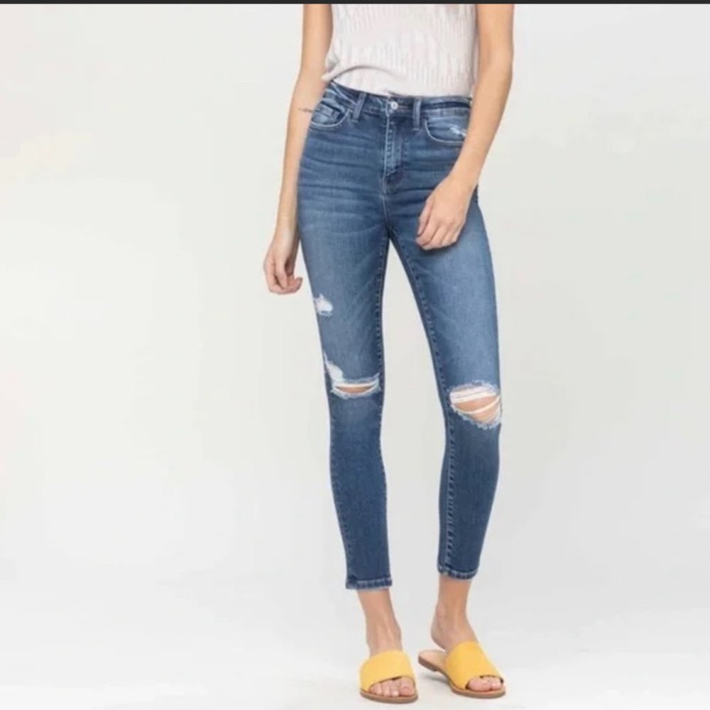 Vervet Better Together High Rise Distressed Jeans